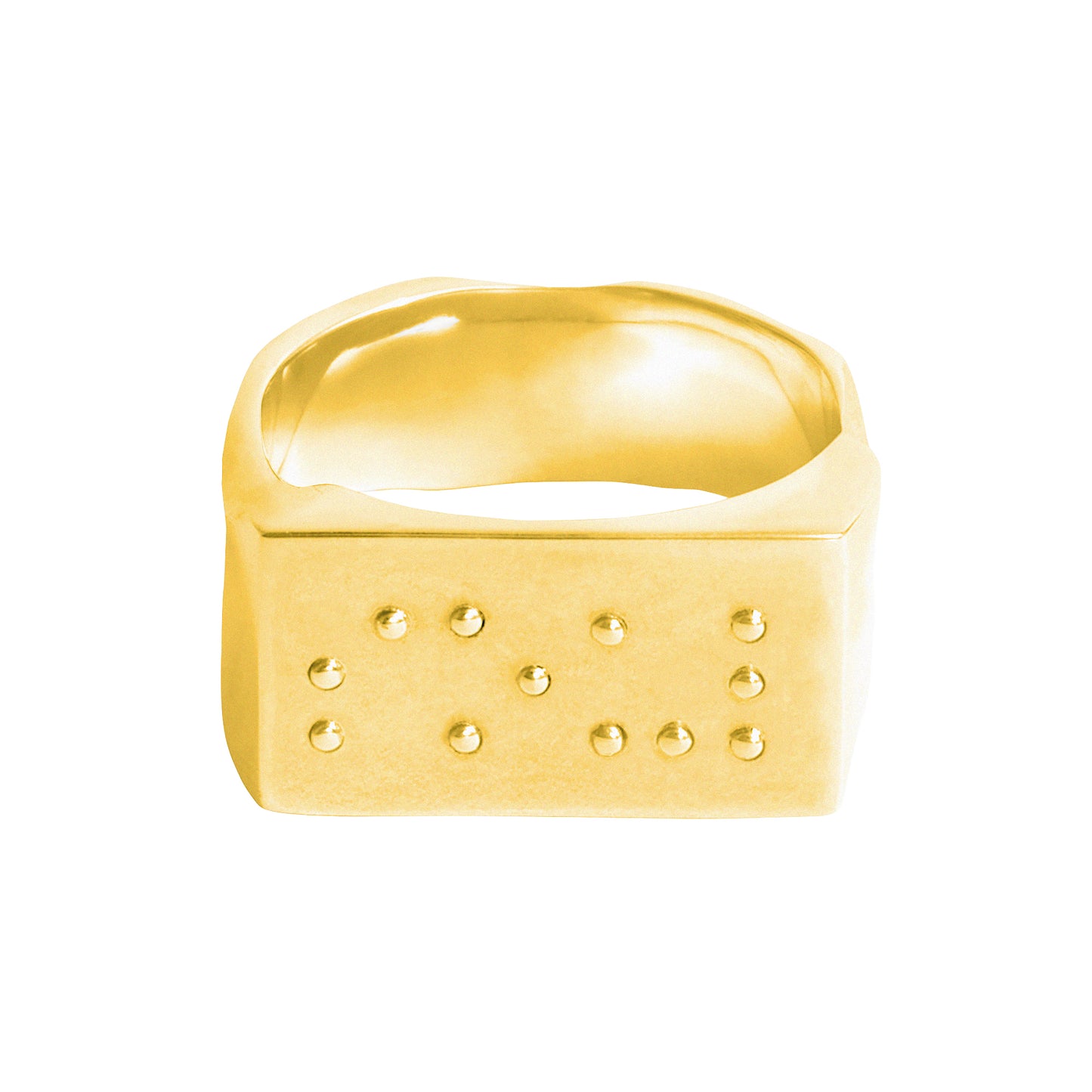 BRAILLE RING MASCULINE 〈GOLD〉